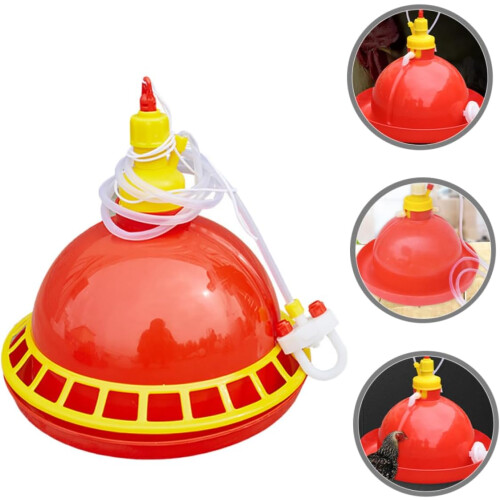 Automatic poultry drinker automatic poultry feeder 1 Set chick feeddrinker set chick feeddrinker chicken drinker For home use Random color 1