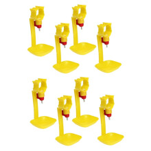 Poultry Drinking Cups Automatic Chicken Water Fountain Yellow Pack of 8
