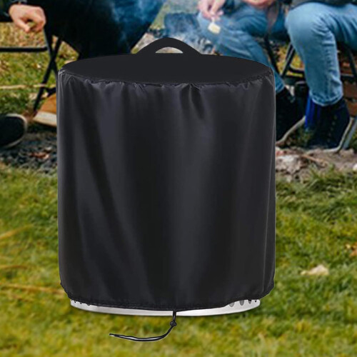 round fire pit cover, weatherproof wrap, durable protection sheet, windproof shield 5636cm 1