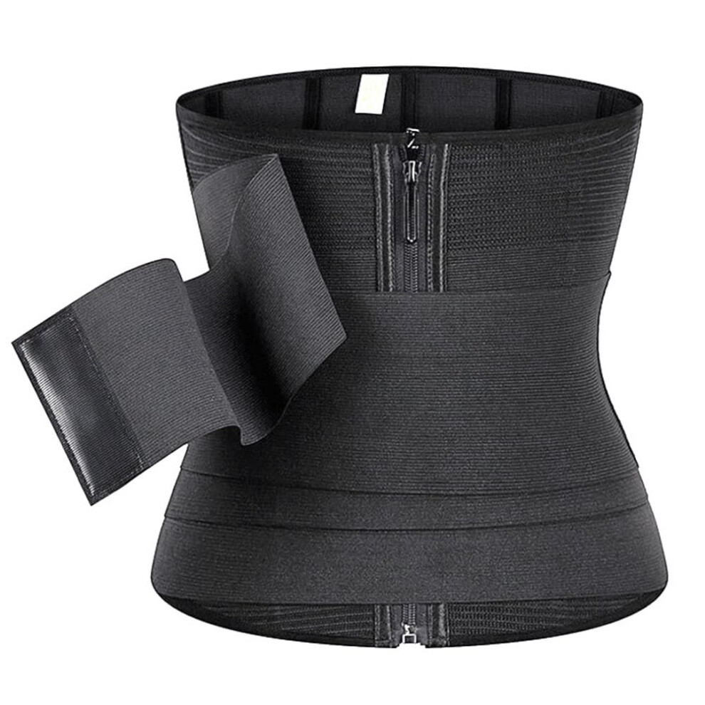 Gym Belt Waist Shaper for Women Removable Wrap Strap for Postnatal Sports Fitness Shapewear, black XSS Black-image-OPC-PJ296MR-NEW