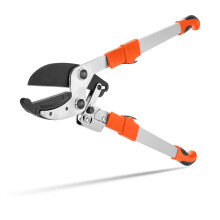 Telescopic Ratchet Loppers: Effortsaving ratchet mechanism, adjustable handle 75100 cm, for trunks up to 50 mm diameter, powerful and durable