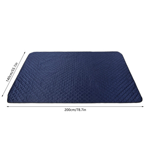 Water-Resistant Camping Blanket 78.7"x55.1" Black/Blue 1