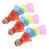 Pack of 12 Colourful Plastic Badminton Practice Shuttlecocks for  and 1