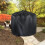 Outdoor Fire Pit Cover, Windproof, 420D Oxford Fabric, Black 2