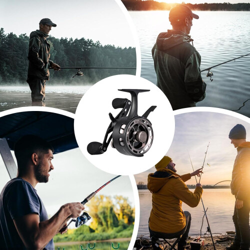 Inline fishing reel  Large spool diameter  31 BB wearresistant, quickrelease magnetic system black A 2