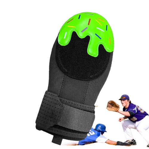 Baseball Glide Pad with Elastic Strap for Baseball Green