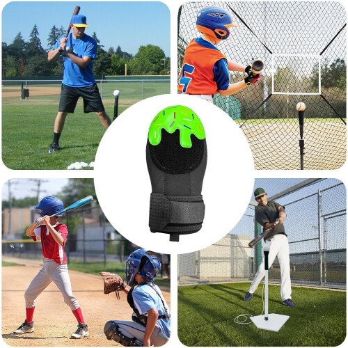 Baseball Glide Pad with Elastic Strap for Baseball Green 2