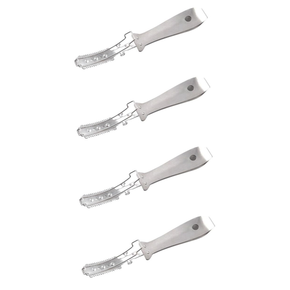 Pack Of 4 Razor Grill Meat Cleaning Razor Scraper For Pig Hair Multifunctional Tool Tweezers Pig Hair Remover Shaving Tool For Pet Hair Food Blade 6276012817804