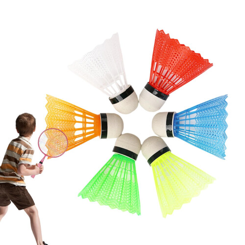 Shuttlecocks Ball Set  Colourful Shuttle Lock for Training  Pack of 6