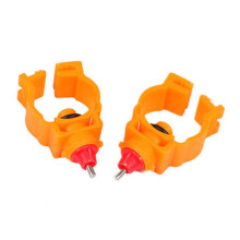 Automatic Chicken Drinker Dispenser 20 Pieces Poultry Screw Cap Bird Bath for Chickens Geese Quail Orange