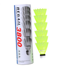 Badminton Shuttlecocks for All Ages Pack of 6 Yellow Nylon Birds Round Tip for Training Fitness Family Game