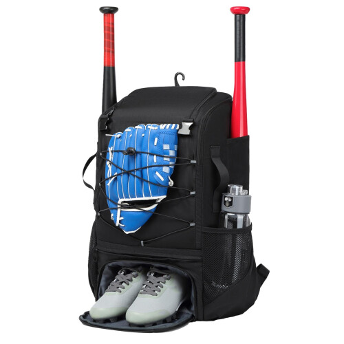 Baseball equipment bag, lighter baseball backpack, baseball bag with multiple compartments