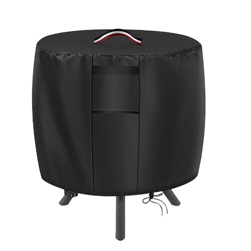 Fire pit table cover  round fireplace cover with handle, adjustable fit, 33 X 30inch