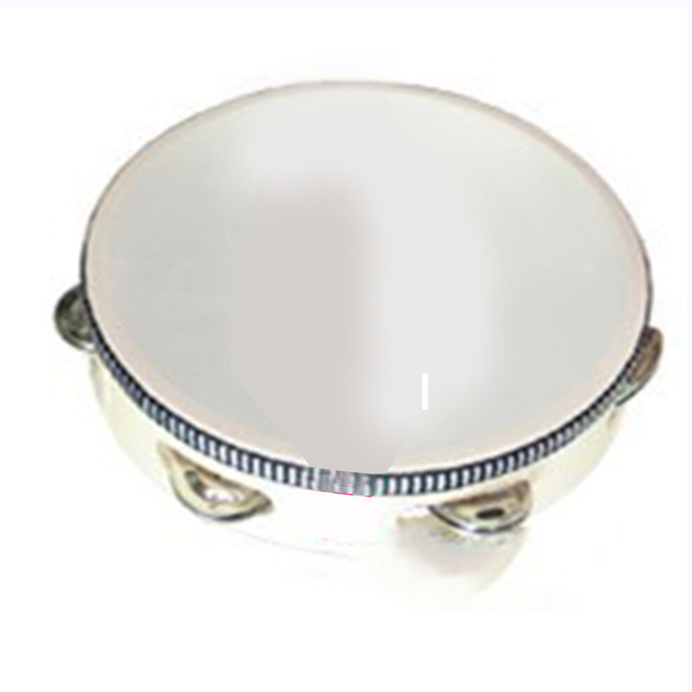 Wooden Handheld Tambourine Drum 20cm/8in Percussion