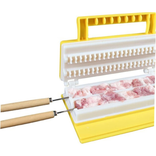 Highly Efficient Meat Skewer Maker Device for Barbecuing Save Your Hands on Barbecue Picnic 2