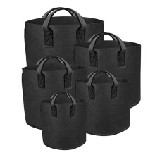 5 pieces plant bags felt breathable cultivation garden pots for vegetables and plants reusable plant bags with double handles for transplanting
