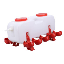 Chicken water bucket, Automatic refill design, Water dispenser, Saves water effectively, Poultry waterer, Safe and clean chicken waterer for farms and