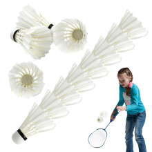 Feather Badminton Shuttlecocks, Shuttlecock Balls for Indoor Outdoor Matches
