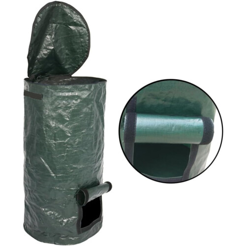 garden compost bin, grass bag, green 2