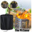 Fire Pit Cover Round, Dustproof, 29.13x18.11 inches 4