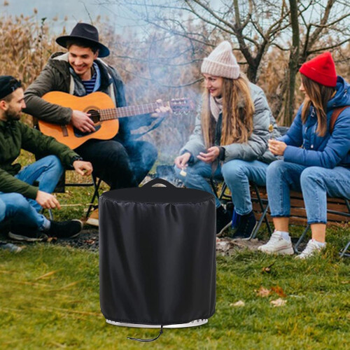 Fire Pit Cover Round, Dustproof, 29.13x18.11 inches 2