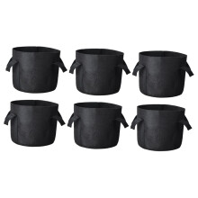 6 pieces beauty bag fabric plant vegetable growth fabric pots grow bags grow bags indoor plants indoors garden grow bags plant air black felt.