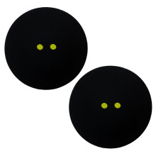 Krbiskugel, 2pcs Gummi doppelte gelbe Dot Squash Bälle, 1,54 Zoll Super Slow Speed Sportbälle