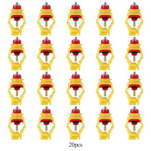 Chicken Drinker, 20 Pieces, Automatic Poultry Nipples, Chicken Water Nipple, Tube (20 mm diameter)