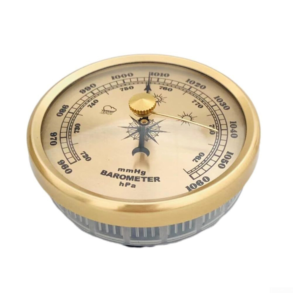 Barometer 70 mm Weather Station Analogue  Barometer with Builtin Hygrometer and Thermometer, High Accuracy Barometer with Air Pressure Gauge