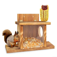 squirrel feeder with flexible roof, wall mount, outdoor, 20 x 20