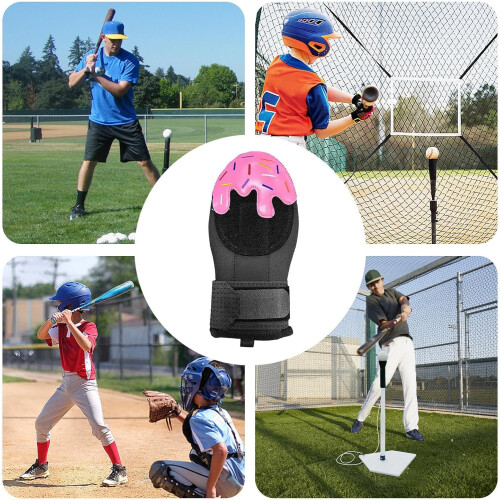protective softball sliding guard with elastic band for youth pink 2