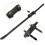 Katana Holder, Katana Sword Holder with Belt,  Leather, Black 2