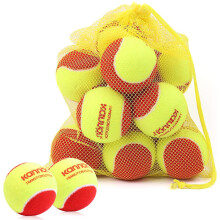 Tennis Balls, Pack of 12 Stage 3, 's Decompression 75% with Carry Bag, Yellow/Red