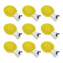Premium PP Automatic Drinking Bowl for Ducks Quails Geese, Yellow Poultry Drinker for and Cleaning for Chickens