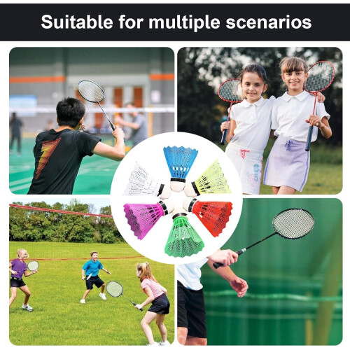 Outdoor Badminton Bird  6 Pieces Feathered Shuttlecock 1