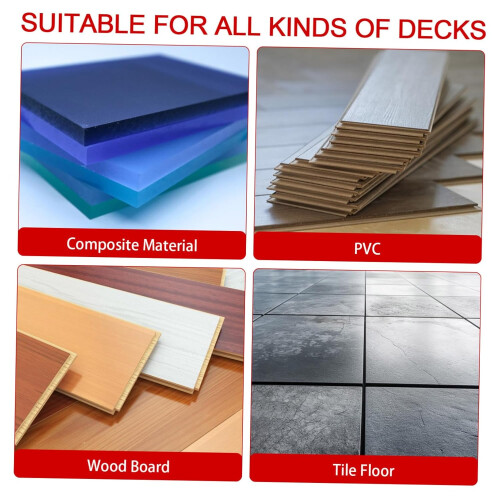 12 pieces spacer for decking Practical distance rings for even spacing during deck tallations Light and compact for efficient working 1