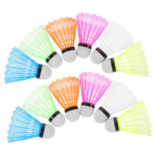 Stable badminton shuttlecocks made of plastic 12piece set for children and adults badminton for training and sports lightweight shuttlecocks