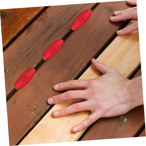 12 pieces Mezzanine Spacer Tool 1/4 spacers for decking gap decking tools clamping blocks deck holder spacing guide for decking plastic red 2