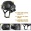 MICH 2000 Action Version Tactical Helmet ABS Helmet with NVG Mount and Side Rails MultiWay Packaging Black 3
