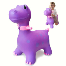 (Purple Dinosaur) [Purple Dinosaur Toy] Inflatable Ride-On Purple Bouncy Dinosaur Toy | Soft PVC Material, Ideal for 18 Months to 4 Year Olds, Perfect Birthday Gift