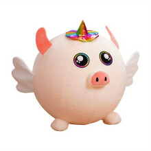 (cute pig) Foot-Powered Inflatable Magic Jumping Ball - Cute Animal Shape, Soft Comfortable Material, Enhances Coordination & Fun for Kids