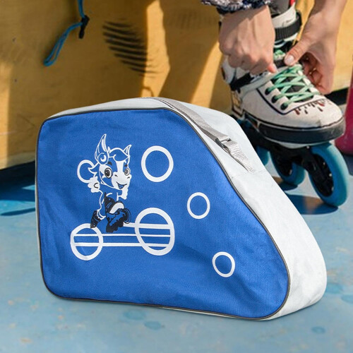 Roller Skate Bag, Breathable Figure Skating Bag, Adjustable Backpack for  Blue 1