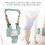 Baby Walking Harness Adjustable 58-68cm Green 6-36M 4