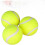 Set of 3 highly elastic tennis balls for effective training, robust, durable 5