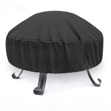 Round Patio Fire Pit Cover Full Cover Fireplace with Adjustable Straps for BBQ Fire Pit, Multiple Sizes (75x30cm)