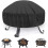 Round Patio Fire Pit Cover Full Cover Fireplace with Adjustable Straps for BBQ Fire Pit, Multiple Sizes (75x30cm) 2