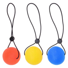 3pcs Silicone Hand Squeeze Balls with Elastic String Arthritis Pain Relief Hand Grip Strength Trainer for Adults and (Yellow Orange Blue)