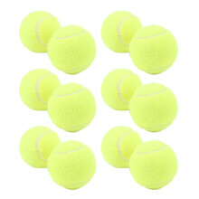 Tennis Balls Set, Strong Bounce, 12 Pieces, Pressureless, Crack Resistant, YELLOW