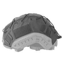 Adjustable Outdoor Hunting Equipment Tactical Airsoft Helmet Cover for SF Fast Helmet (BKD,L)