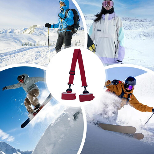 Adjustable Snowboard Carry Strap Red 2